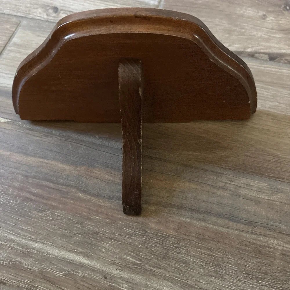 Vintage Wall Dark Wood Shelf 10 Inch Americana Solid Wood Wall Mounted Brown